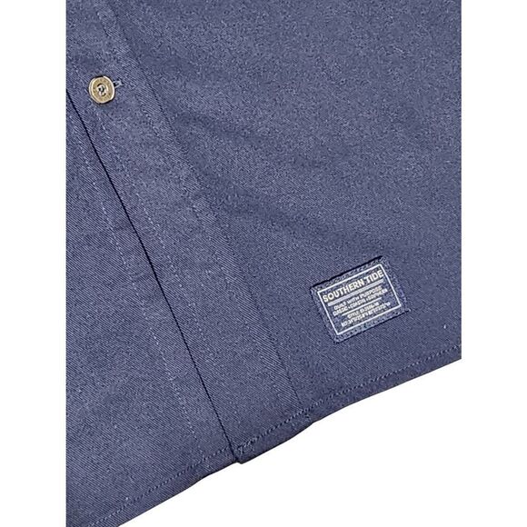 Southern Tide double chest pocket button up mens large Elbow pad Lyocell cotton. - Picture 4 of 7